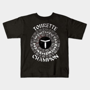 Tourette Champion Vintage Shield Kids T-Shirt